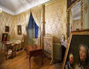 Salon of Electress Elisabeth Auguste, Schwetzingen Palace, interior view, Schwetzingen,