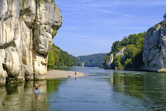 Danube Gorge, Weltenburger Enge, Gorge, Upper Jura, Weltenburg, Kelheim on the Danube, Lower