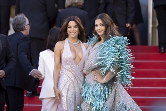 Cannes, France, 17.5.2024: Eva Longoria and Aishwarya Rai Bachchan at the premiere of Kinds of