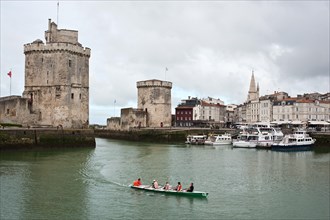 Old port of La Rochelle, sea rowing, France, Europe