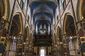 Interior view, Basilica of St Mary, Basilica of St Mary, place of pilgrimage, Kevelaer, Lower