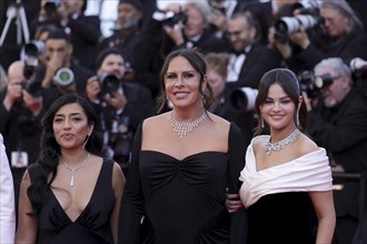 Cannes, France, 17.5.2024: Adriana Paz, Karla Sofia Gascon and Selena Gomez at the premiere of