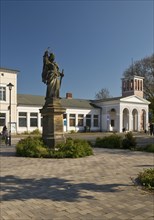 Bueckeburg railway station, the station building is a listed cultural monument, Lower Saxony,