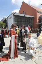 Tradition. Frundsbergfest in Mindelheim in the Unterallgaeu. Ilse Aigner, former Minister of