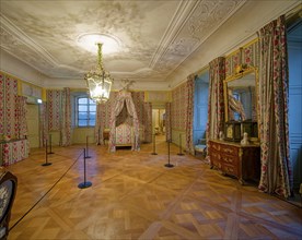 Bedroom of Prince-Elector Carl Theodor, Schwetzingen Palace, interior view, Schwetzingen,