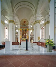 Jesuit Church, interior view, Old Town of Heidelberg, Baden-Wuerttemberg, Germany, Europe