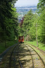 Koenigstuhlbahn, Heidelberg mountain railway, funicular railway, Heidelberg, Baden-Wuerttemberg,