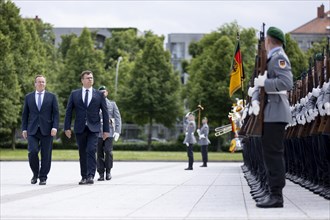 Boris Pistorius (SPD), Federal Minister of Defence and Laurynas Kasciunas, Lithuanian Minister of