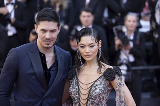 Cannes, France, 17.5.2024: Lewis Tan and Lucy Qiu at the premiere of Kinds of Kindness on the red