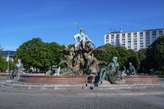 Neptune Fountain, Alexanderplatz, Berlin, Mitte, Berlin, Germany, Europe