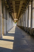 Colonnade of the Old National Gallery, Museum Island, Berlin Mitte, Berlin, Germany, Europe