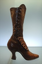 Leather boots from around 1900 Fashion Department at the Victoria & Albert Museum, 1-5 Exhibition