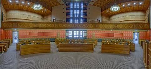 Oslo City Hall Interior Panorama Oslo Norway