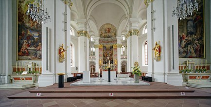 Jesuit Church, interior view, Old Town of Heidelberg, Baden-Wuerttemberg, Germany, Europe