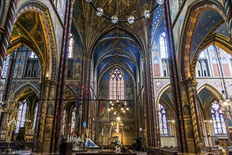 Interior view, Basilica of St Mary, Basilica of St Mary, place of pilgrimage, Kevelaer, Lower