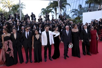 Cannes, France, 17.5.2024: Clement Ducol, Camille, Jacques Audiard, Zoe Saldana, Edgar Ramirez,