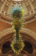Artistic glass object under the dome in the reception hall of the Victoria & Albert Museum, 1-5