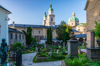 Graves at St Peter's Cemetery, Salzburg Cathedral, City of Salzburg, Province of Salzburg, Austria,