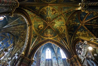 Interior view, Basilica of St Mary, Basilica of St Mary, place of pilgrimage, Kevelaer, Lower