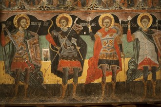 Painting in an orthodox church, church of the Nativity at Arbanasi, Bulgaria, Europe