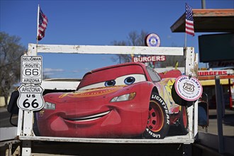 Lightning McQueen, the main protagonist and racing car from the animated film Cars, stands as an