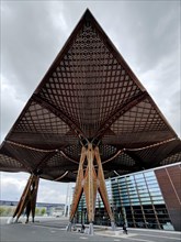 EXPO wooden roof, Exhibition Centre, Hanover Trade Fair, Hanover, Lower Saxony, Germany, Europe