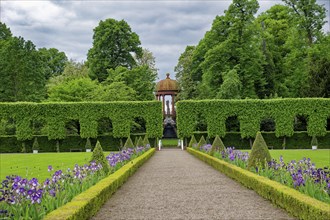 Schwetzingen Palace Gardens with Temple of Apollo, Schwetzingen Palace, Schwetzingen,