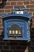 Historic letterbox, Old Town, Lauenburg, Schleswig-Holstein, Germany, Europe
