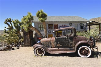 Rusty Ford Model A on Route 66, Hackberry General Store, Hackberry, Arizona