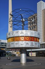 World Time Clock, Television Tower, Alexanderplatz, Berlin, Mitte, Germany, Europe
