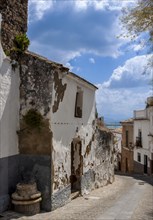 Old town with abandoned houses in southern architectural style, Arcos, Andalusia, Spain, Europe