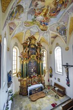 St Stephan's Cemetery Church, Irsee, Swabia, Bavaria, Germany, Europe