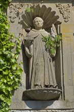 Stone sculpture, monastery, Schoental, Jagsttal, Jagst, Hohenlohe, Heilbronn-Franken,