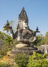 Hindu Statue at Xieng Khuan Buddha Park, Vientiane, Laos, Asia