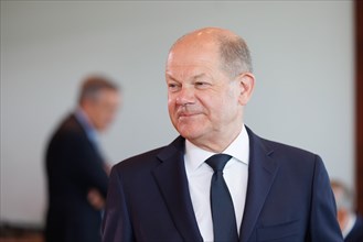 Olaf Scholz, Federal Chancellor, recorded during a cabinet meeting in Berlin, 15 May 2024