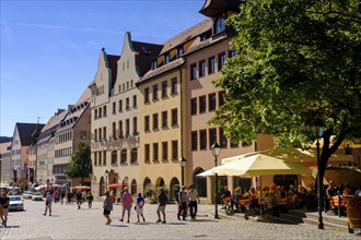 Old Town, Town Hall Square, Rathausplatz, Nuremberg, Middle Franconia, Franconia, Bavaria, Germany,