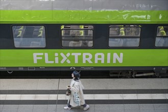 Flixtrain, platform, central station, Berlin, Germany, Europe