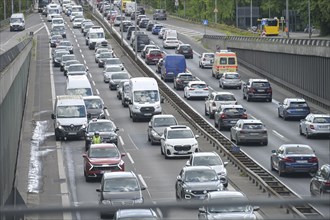 Traffic jam, slow-moving traffic, city motorway A 111, near Heckerdamm, Charlottenburg, Berlin,