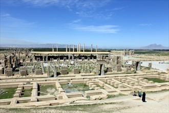 View of the ruins of Persepolis. The ancient Persian residential city of Persepolis was one of the