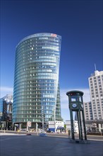 Potsdamer Platz, skyscrapers, railway tower, Beisheim Center, Ritz Carlton luxury hotel, historic