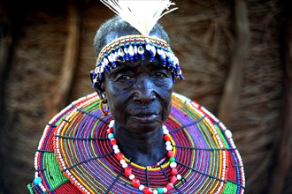 Portrait of a woman from the Pokot tribe Kenya
