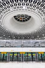 Shenzhen Metro modern architecture in public transport underground station Gangxia North in