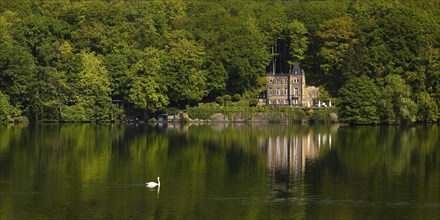 Seeschloesschen, also known as Funkenburg or Villa Niedernhofen, north shore, Hengsteysee,