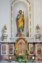 Side altar, Kronburg Filial Church, Kronburg, Allgaeu, Swabia, Bavaria, Germany, Europe