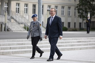 Boris Pistorius (SPD), Federal Minister of Defence, photographed during the reception of the