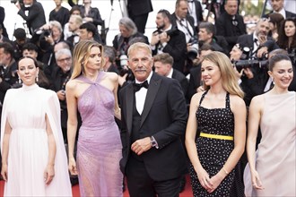 Cannes, France, 14.5.2024: Jena Malone, Abbey Lee Kershaw, Kevin Costner, Georgia Macphail and Ella