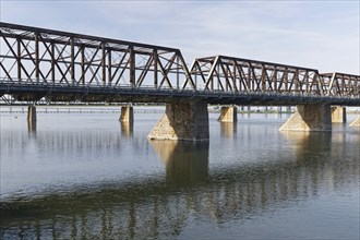 Architecture, Victoria Bridge over the Saint Lawrence River, Province of Quebec, Canada, North