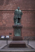 Monument to Elector Joachim II in front of St Nikolai Church, Nikolai Church, church tower, Spandau