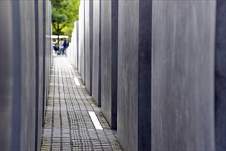 Holocaust memorial in Berlin, Germany Holocaust memorial in Berlin, Germany, Europe, Narrow path