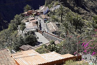 Mountain village Masca, Masca Gorge, Montana Teno Mountains, Tenerife, Canary Islands, Spain,